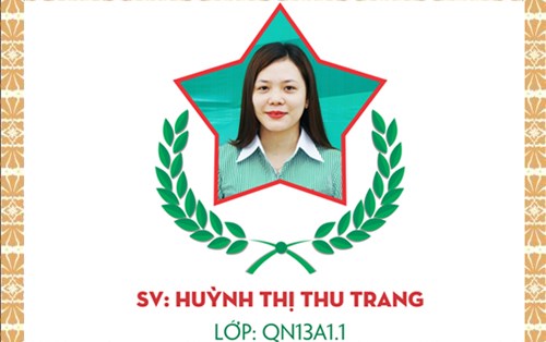 Chúc mừng sinh viên Huỳnh Thị Thu Trang - Lớp QN13A1.1